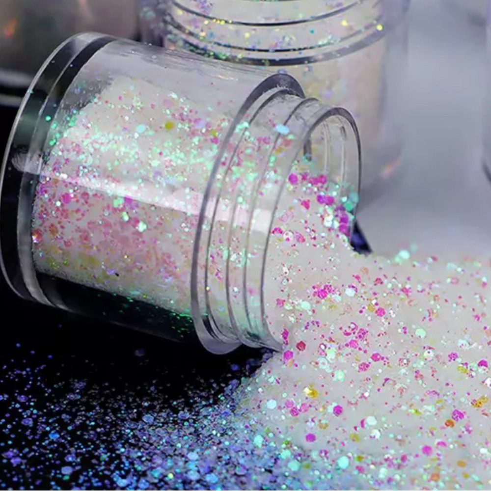 Iridescent aurora Glitter  for nails Supplies